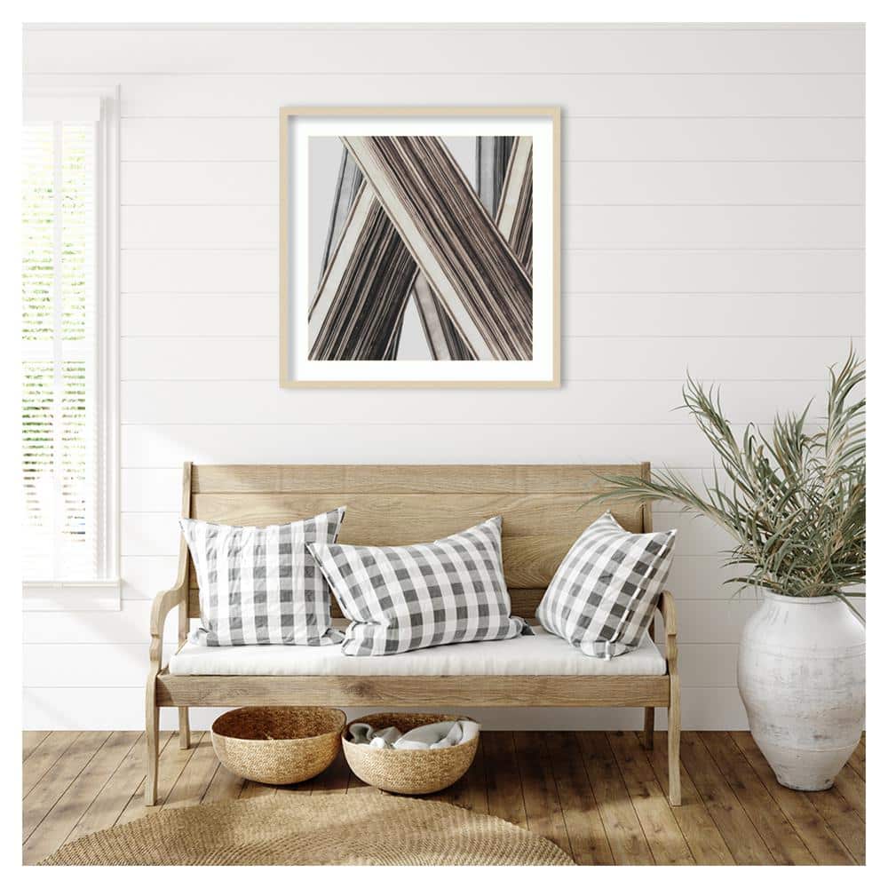 Bold Impressions II Abstract Natural Wood Framed Print