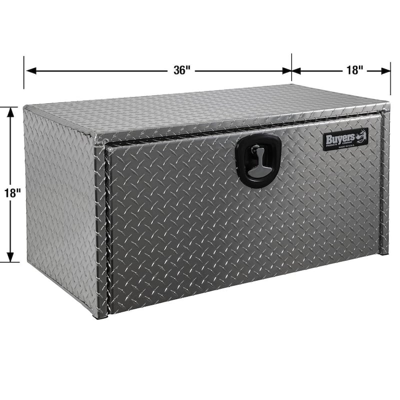 18 in. x 18 in. x 36 in. Diamond Plate Tread Aluminum Underbody Truck Tool Box