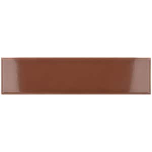 Arte Red 1.97 in. x 7.87 in. Glossy Ceramic Subway Wall and Floor Tile (5.38 sq. ft./case) (50-pack)