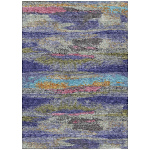 Addison Rugs Chantille Machine Washable Indoor/Outdoor Abstract ACN942 Lavender 2 ft. 6 in. x 3 ft. 10 in. Area Rug