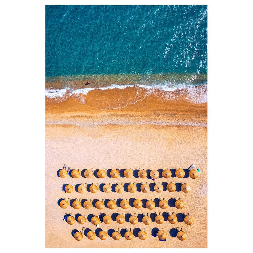 Beachside Umbrellas Overshoot by Unknown 1 Piece Unframed Canvas Drawing Print 16 in. x 20 in. price history on PriceWatchPro