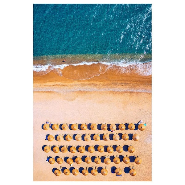 VENICE BEACH Collections Beachside Umbrellas Overshoot by Unknown 1 Piece Unframed Canvas Drawing Print 16 in. x 20 in.
