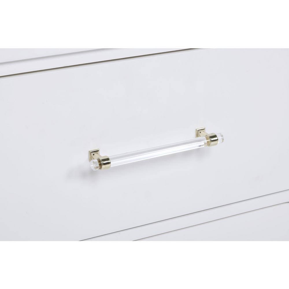 Anastasia Pearl White 2-Drawer Modern Nightstand