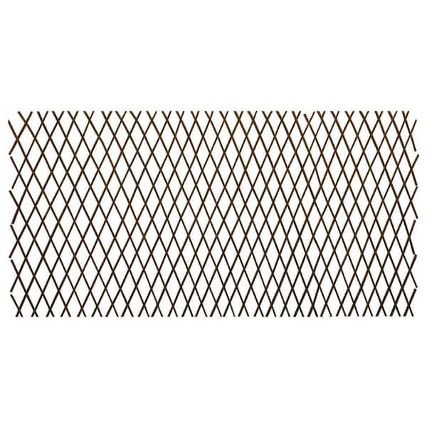 92 Inch Natural Willow Expandable Lattice Trellis Panel Plant Fence for Climbing Vine Ivy Rose Cucumber Clematis