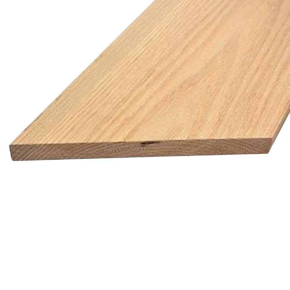 Builders Choice 1 in. x 12 in. x Random LengthS4S Oak Board O BD112RL ...