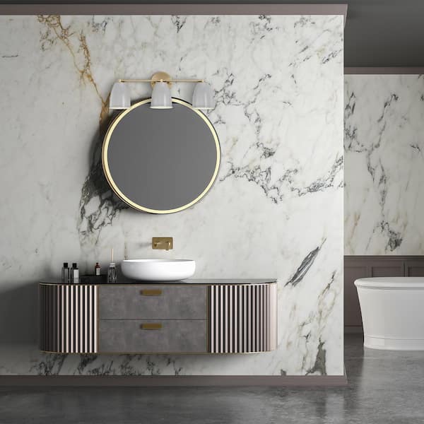 Designers Fountain Biba 24 in. 3 Light Brushed Gold Modern Vanity