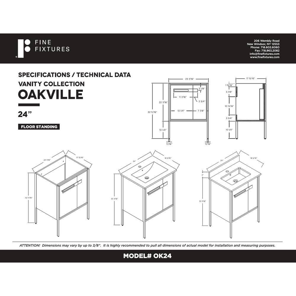 24" Walnut Ebony Bathroom Vanity with White Ceramic Sink