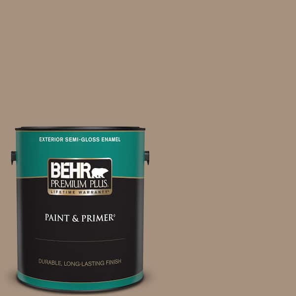 BEHR PREMIUM PLUS 1 gal. #ECC-58-1 Farmyard Semi-Gloss Enamel Exterior Paint & Primer