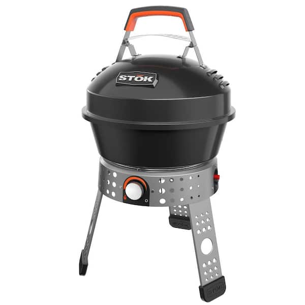 STOK Tourist 104 sq. in. Single Burner Portable Propane Gas Grill in Black with Insert Compatibility