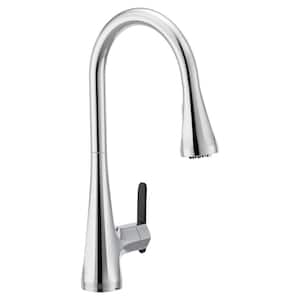 Sinema Single Handle Pull-Down Sprayer Kitchen Faucet with Optional 3- in -1 Water Filtration in Chrome