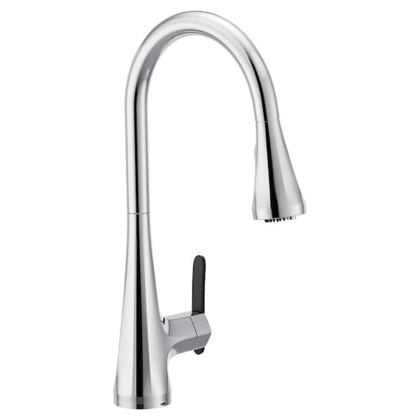 MOEN Sinema Single Handle Pull-Down Sprayer Kitchen Faucet with Optional 3- in -1 Water Filtration in Chrome