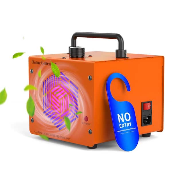 2600 sq. ft. 20,000 mg Ion Generator Ozone Generator in Orange with Timer for Cars, Rooms, Smoke, and Pets