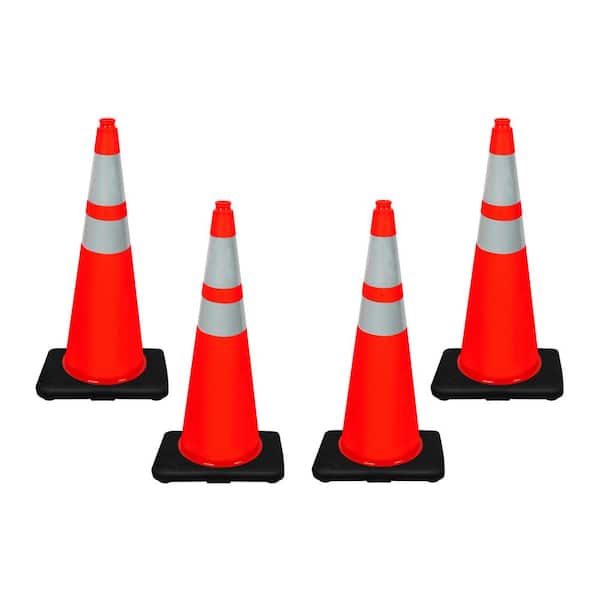 VEVOR 30 in. Traffic Cones PVC Orange Safety Cone with Reflective Collars  and Weighted Base for Traffic Control (8-Pack) AQZYCHDSBJ3083YAHV0 - The  Home Depot