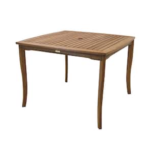 42 in. Square Wood Outdoor Dining Table