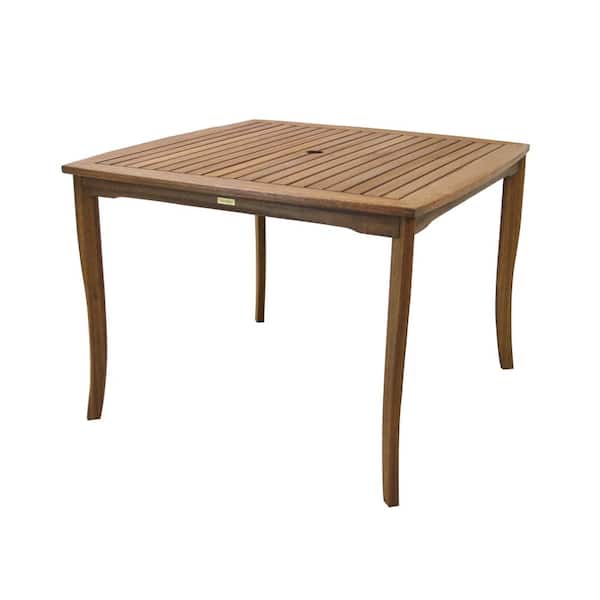 Outdoor Interiors 42 in. Square Wood Outdoor Dining Table