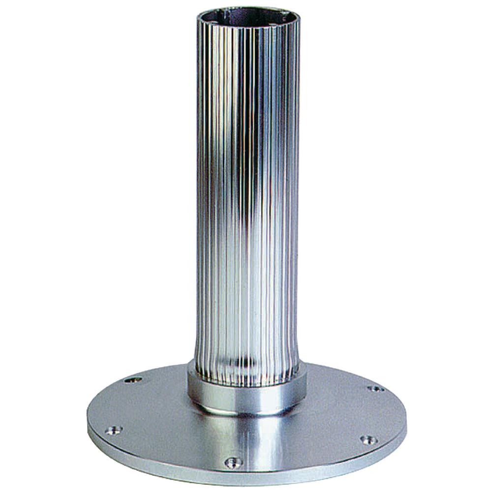 9 in. Fixed Overall Height 2.875 Seat Base, Ribbed Stanchion, Satin Anodized Finish