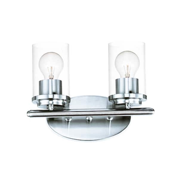 Corona 26.25 in. 2-Light Chrome Bath Vanity Light