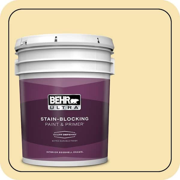 BEHR ULTRA 5 gal. #370C-3 Sweet Corn Extra Durable Eggshell Enamel Interior Paint & Primer