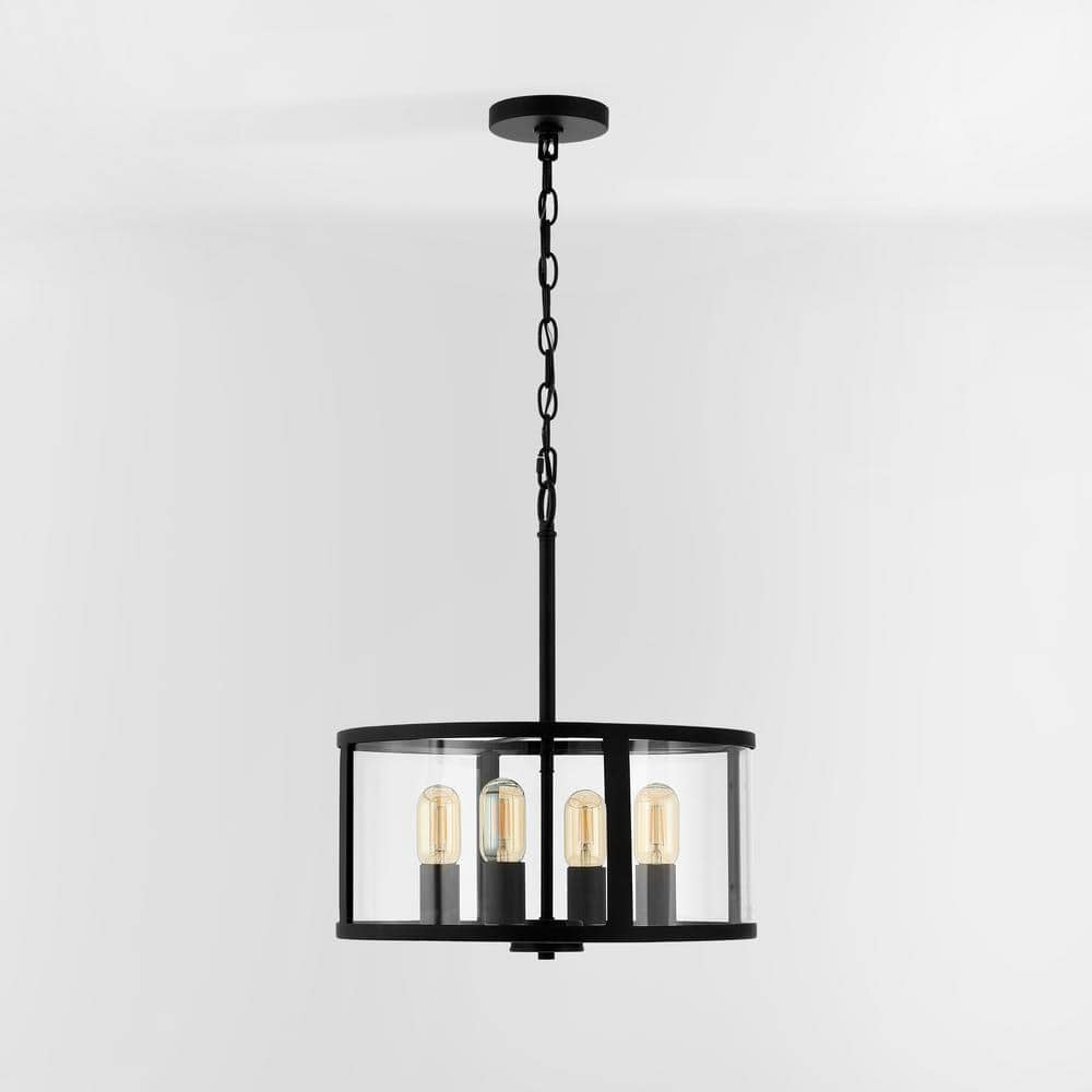 Luminous Globe 4-Light LED Pendant with Clear Glass Shade
