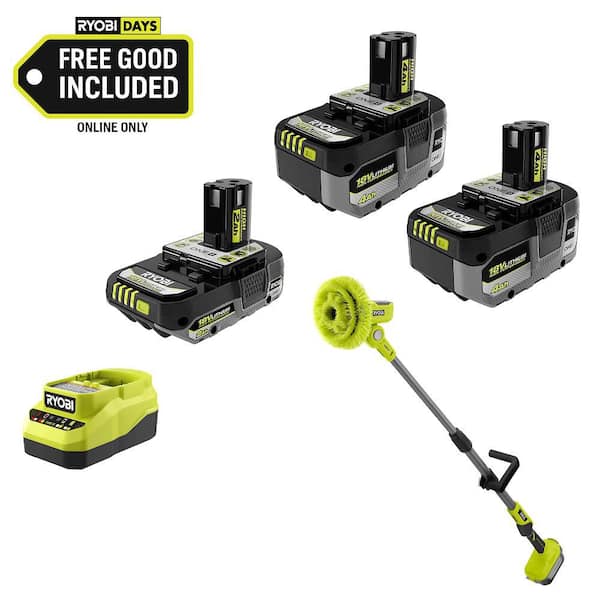 ONE+ 18V HIGH PERFORMANCE Kit w/ (2) 4.0 Ah Batteries, 2.0 Ah Battery, Charger, & FREE ONE+ Cordless Power Scrubber