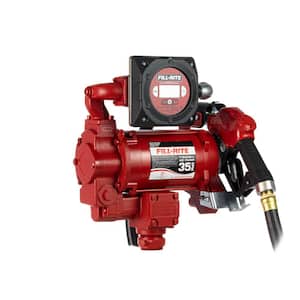 230-Volt 3/4 HP 35 GPM Fuel Transfer Pump with Discharge Hose, Automatic Nozzle and Digital Meter