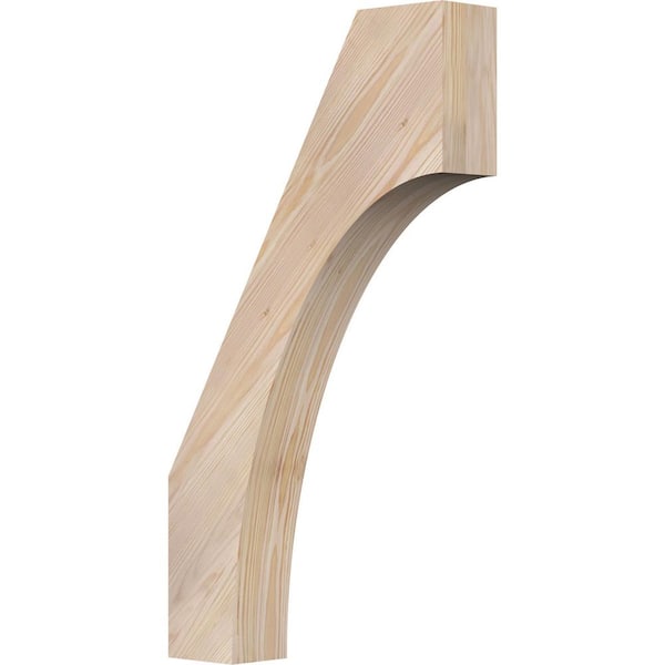 Ekena Millwork 3 1/2"W x 16"D x 28"H Westlake Smooth Knee Brace, Douglas Fir