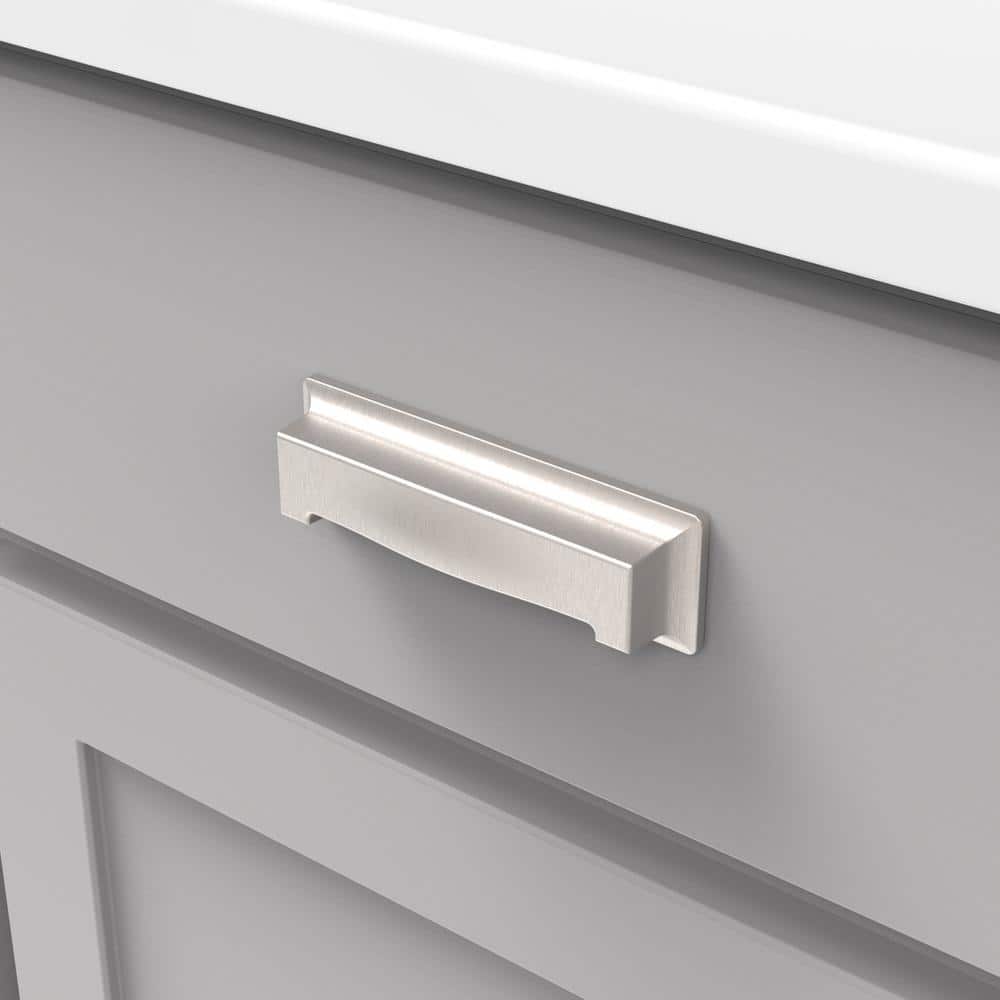 Stainless Steel Modern Cup Pull Handle with Mounting Hardware