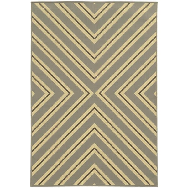 Home Decorators Collection El Matador Grey Doormat 3 ft. x 5 ft. Indoor/Outdoor Patio Area Rug