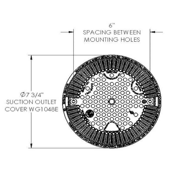 8 in. Main Drain VGB Replacement Cover and Screw Set for Swimming Pools