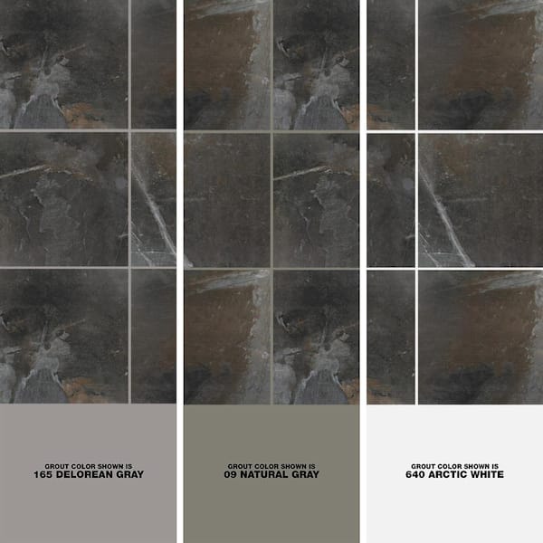 Highland Shore Graphite 24 in. x 24 in. Glazed Porcelain Floor and Wall Tile (15.76 sq. ft./Case)