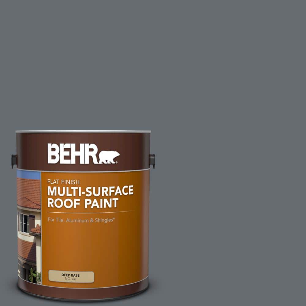 1 gal. #770F-5 Dark Ash Flat Multi-Surface Exterior Roof Paint