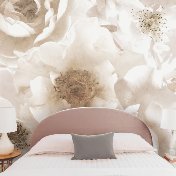 Creamy Floral Peel and Stick Wallpaper Mural