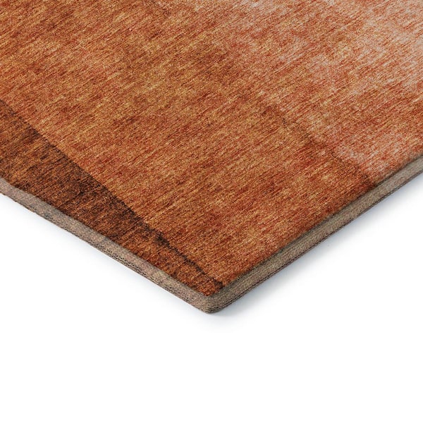 Mayfield Premium Machine Washable Indoor/Outdoor Geometric AMF625 Paprika 3 ft. x 5 ft. Area Rug