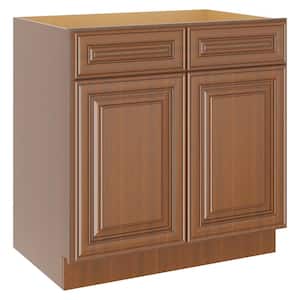 33-in W X 24-in D X 34.5-in H in Shaker Grey Plywood Ready to Assemble Floor Sink Base Kitchen Cabinet