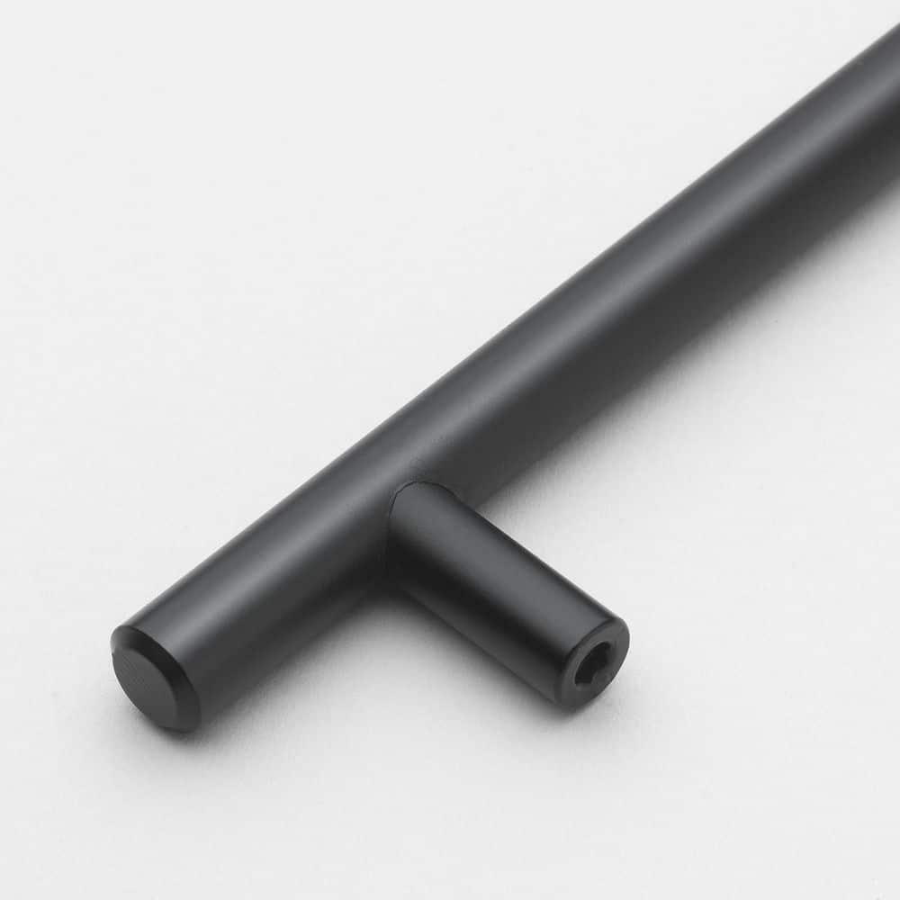 Matte Black Steel Modern Cabinet Bar Pull with Mounting Hardware