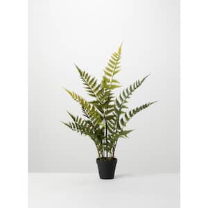 27 in. Artificial Green Potted Fern