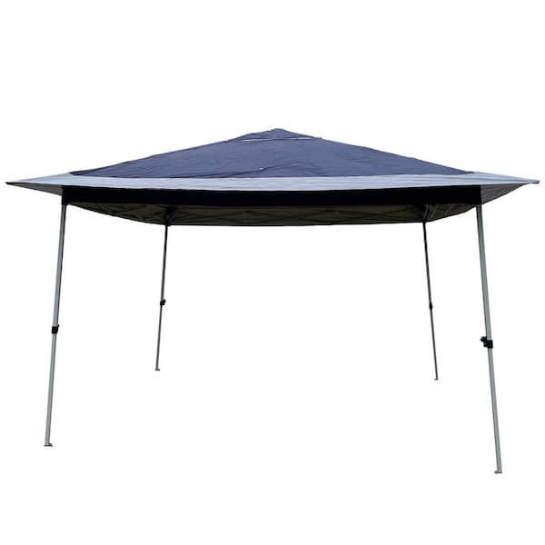 Tidoin 12 ft. x 12 ft. Dark Blue Metal Pop-Up Canopy Gazebos with Storage Bag