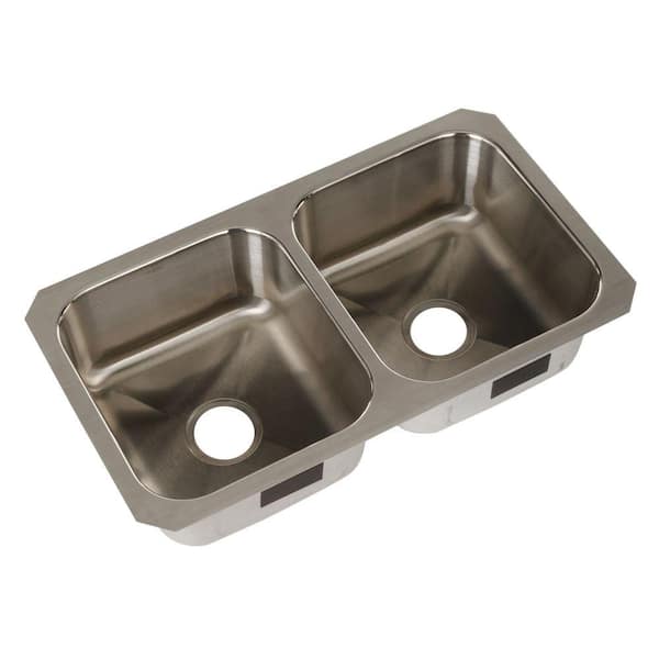 STERLING KOHLER Carthage Undercounter Stainless Steel 18 in. Double Bowl Kitchen Sink