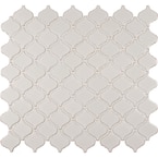Bianco Arabesque 9.84 in. x 10.63 in. x 6 mm Glossy Ceramic Mosaic Tile (10.95 sq. ft. / case)