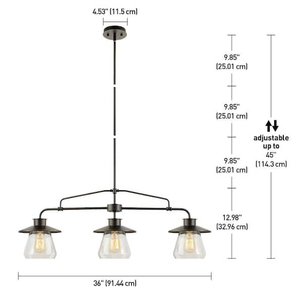 globe nate 3 light pendant