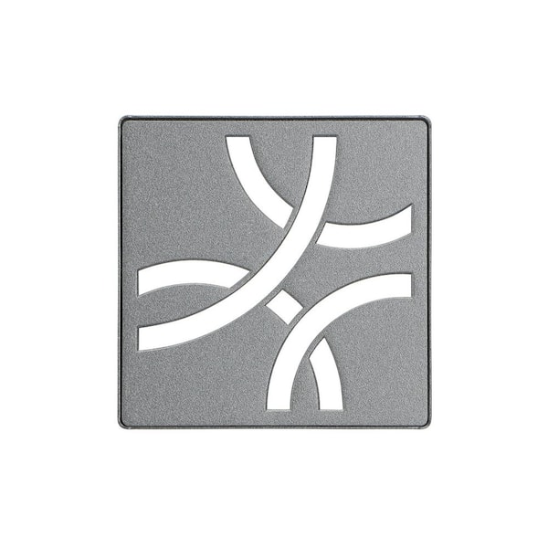 Schluter Kerdi-Drain 4 in. Pewter Curve Drain Grate Floor Drain Installation Kit Accessory