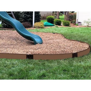 One Inch Series 16 ft. Uptown Brown Composite Curved Playground Border