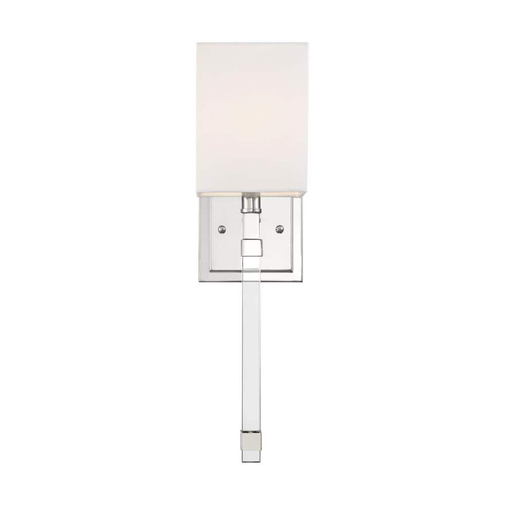 Tompson Polished Nickel Modern Rectangular Wall Sconce