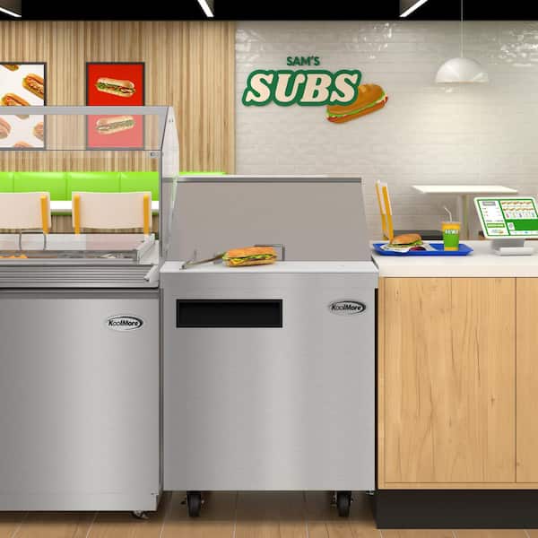 Koolmore 27 in. Commercial 1-Door Salad & Sandwich Prep Table