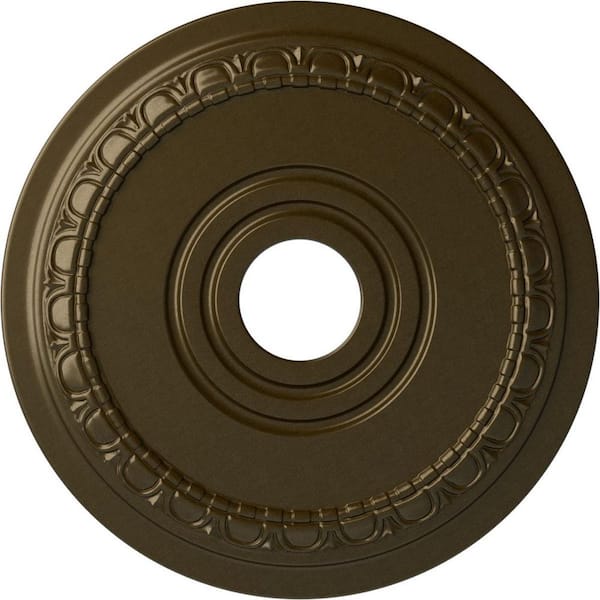 Ekena Millwork 17-1/2" x 3-5/8" I.D. x 1" Munich Urethane Ceiling Medallion (Fits Canopies upto 5-5/8"), Brass