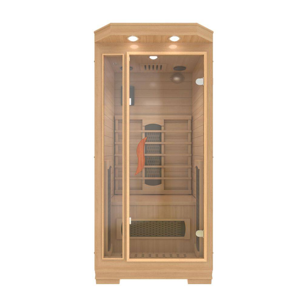 Everyday Spa 36 in. L x 41 in. W 1-Person Capacity Indoor/Outdoor Hemlock Wood Infrared Sauna with Built-In Bench price history on PriceWatchPro