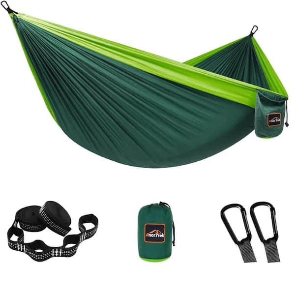 ITOPFOX 9.8 ft. Portable Hammock Bed Hammock in Dark Green And Green