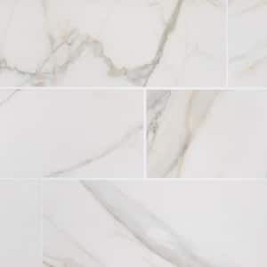 Calacatta Gold/White 8 in. x 24 in. Matte Subway Ceramic Wall Tile (11.625 sq. ft./Case)
