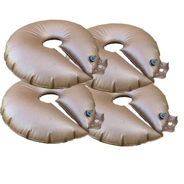 20 Gal. Tree Watering Bag Drip Irrigation for Multi-Trunk Newly Planted Small Trees and Shrubs, Brown (4-Pack)