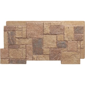 Castle Rock 49 in. x 1 1/4 in. Fall Bank Stacked Stone, StoneWall Faux Stone Siding Panel